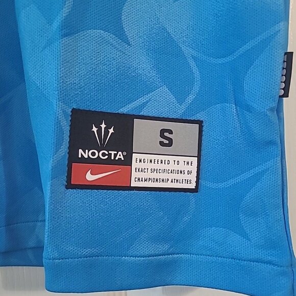Nike NOCTA Men's Size Small Turks and Caicos Blue Glow Soccer Jersey DR2616-450 - Picture 5 of 7
